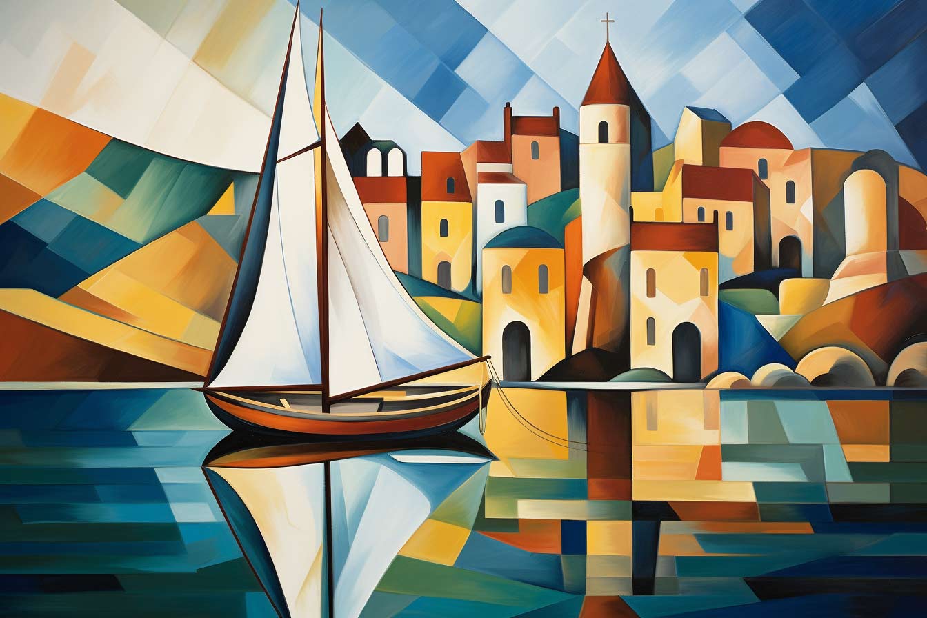 Early Cubism and Geometric Seascape