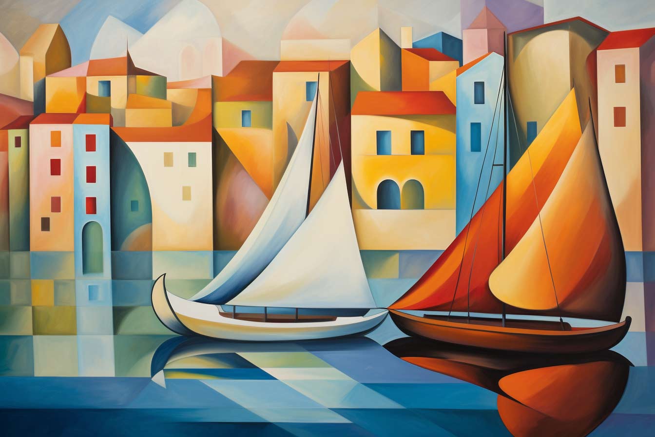 Early Cubism and Geometric Seascape