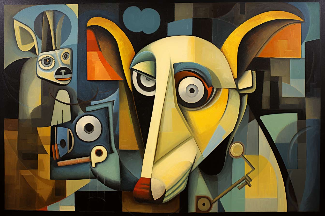 Paintings in Cubist Style Synthetic Cubism