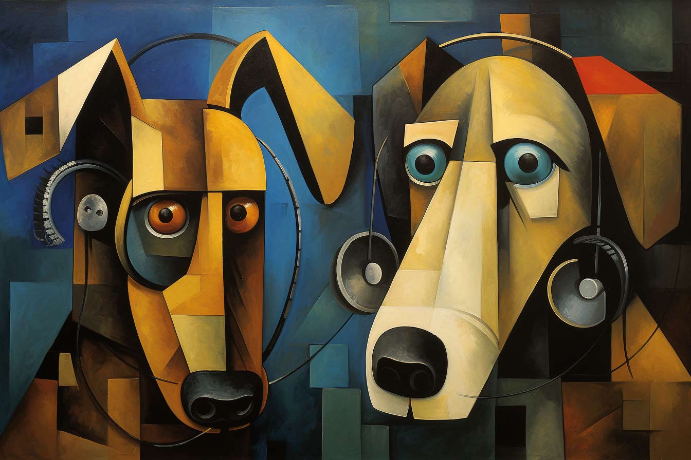 Paintings in Cubist Style Synthetic Cubism