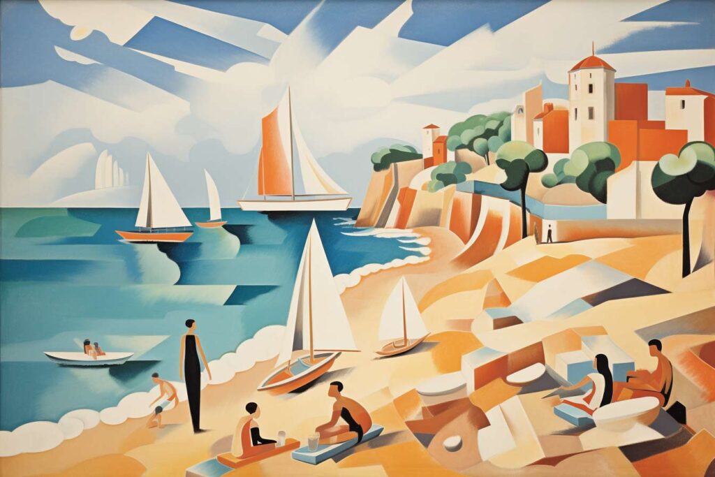 Synthetic Cubism and Contemporary Beach