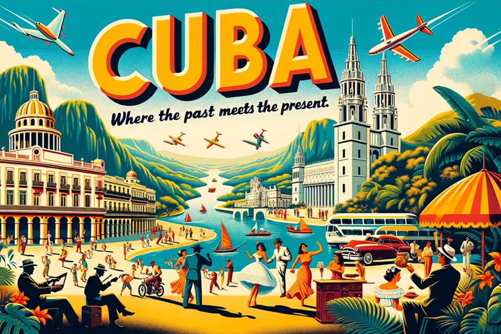 Vintage Cuba Travel Poster